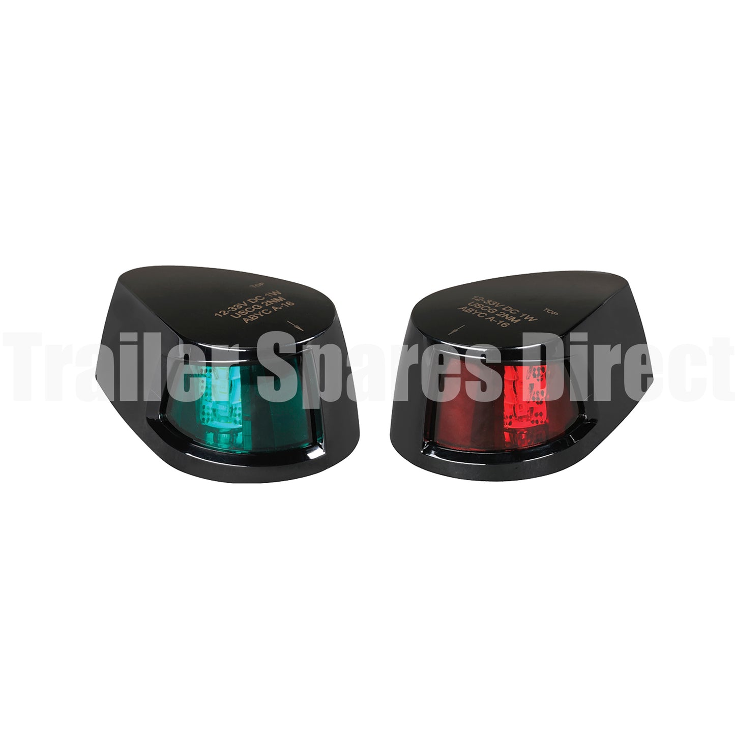Narva Marine Navigation LED Black Lamps Port and Starboard 9-33v - Trailer Spares Direct