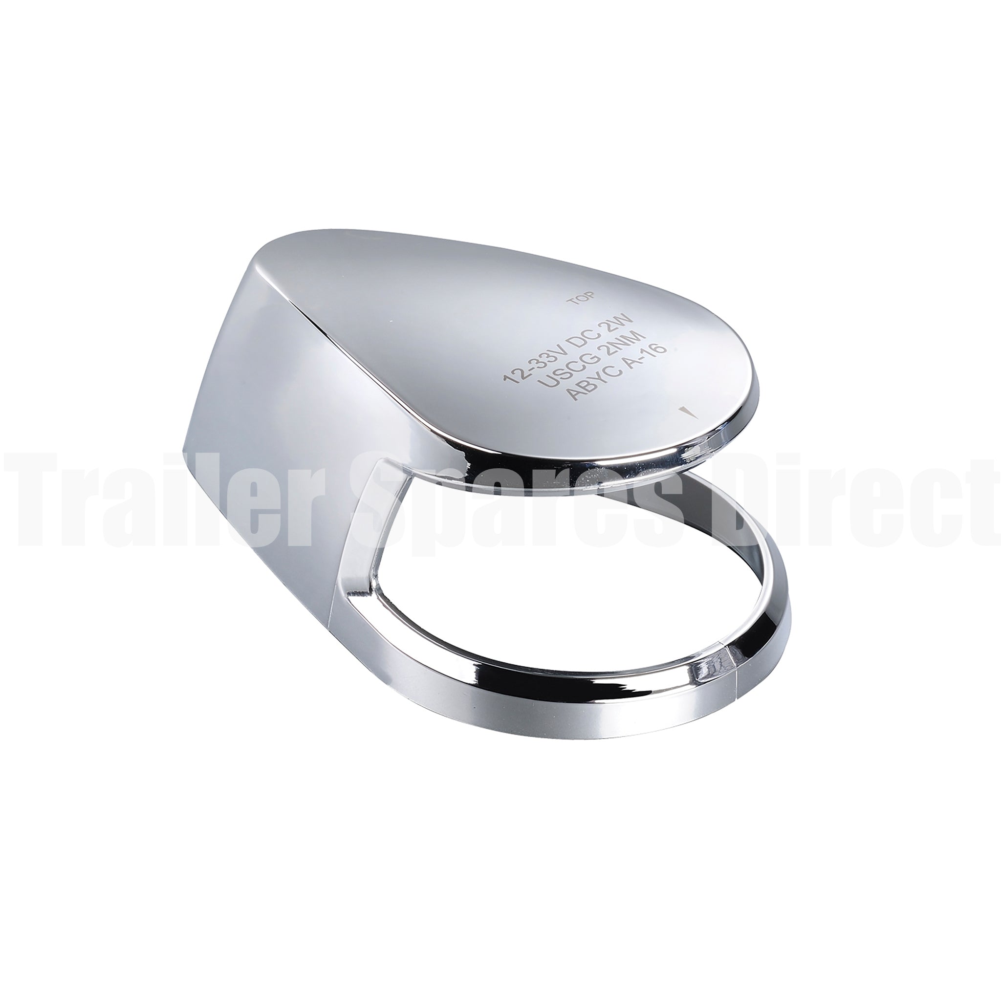 Chrome light cover navigation boat light