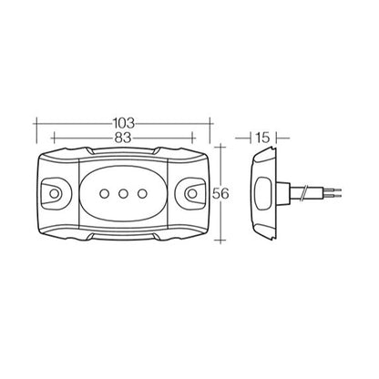 Narva LED Dock Lamp 3x1 watt 9-33v - Trailer Spares Direct
