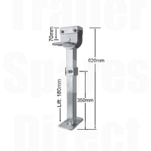 620mm quick release adjustable landing leg with large steel foot - Trailer Spares Direct