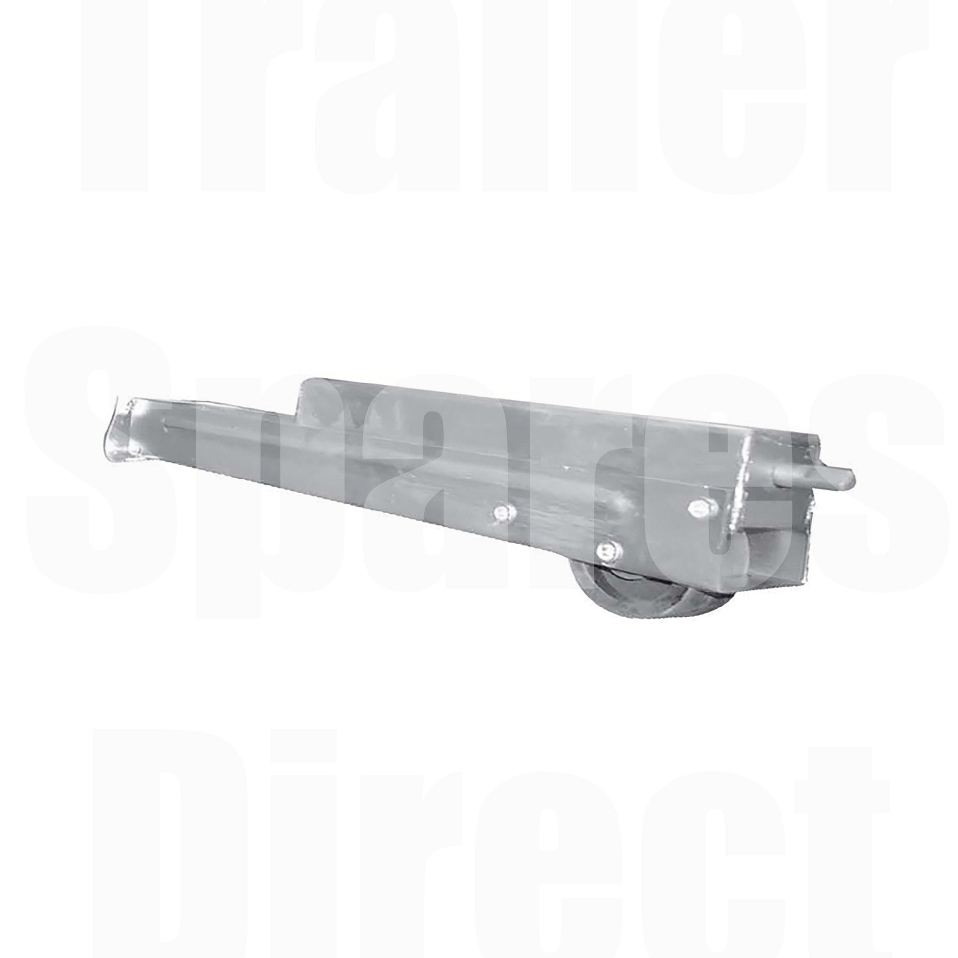 500mm adjustable landing leg with wheel, power thread, slot head handle fitting - Trailer Spares Direct