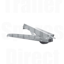 600mm adjustable landing leg with wheel and power thread, slot head handle fitting - Trailer Spares Direct