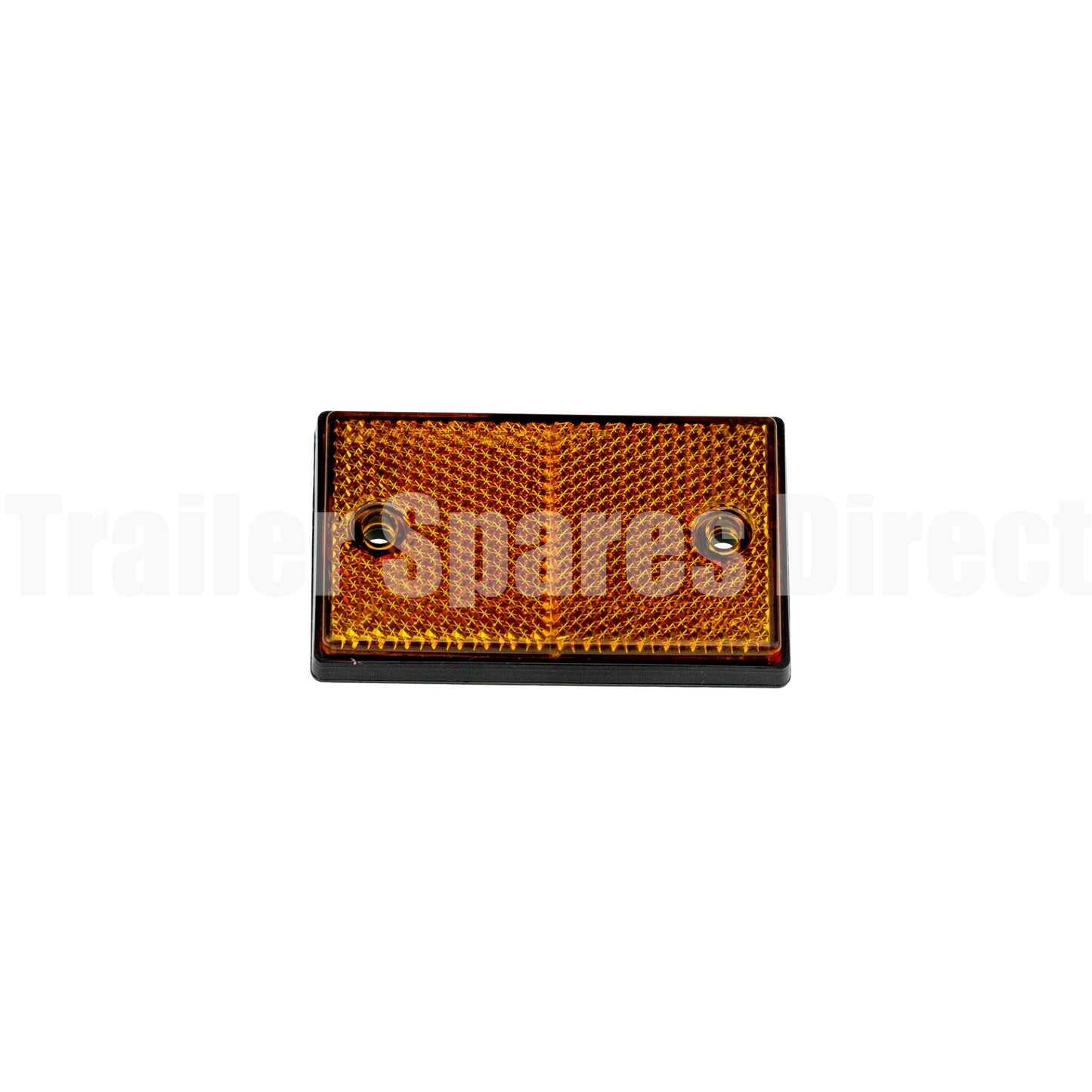 Reflector 75 x 45mm rectangle screw or adhesive - Amber - Trailer Spares Direct