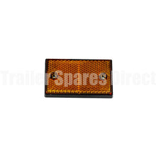 Reflector 75 x 45mm rectangle screw or adhesive - Amber - Trailer Spares Direct
