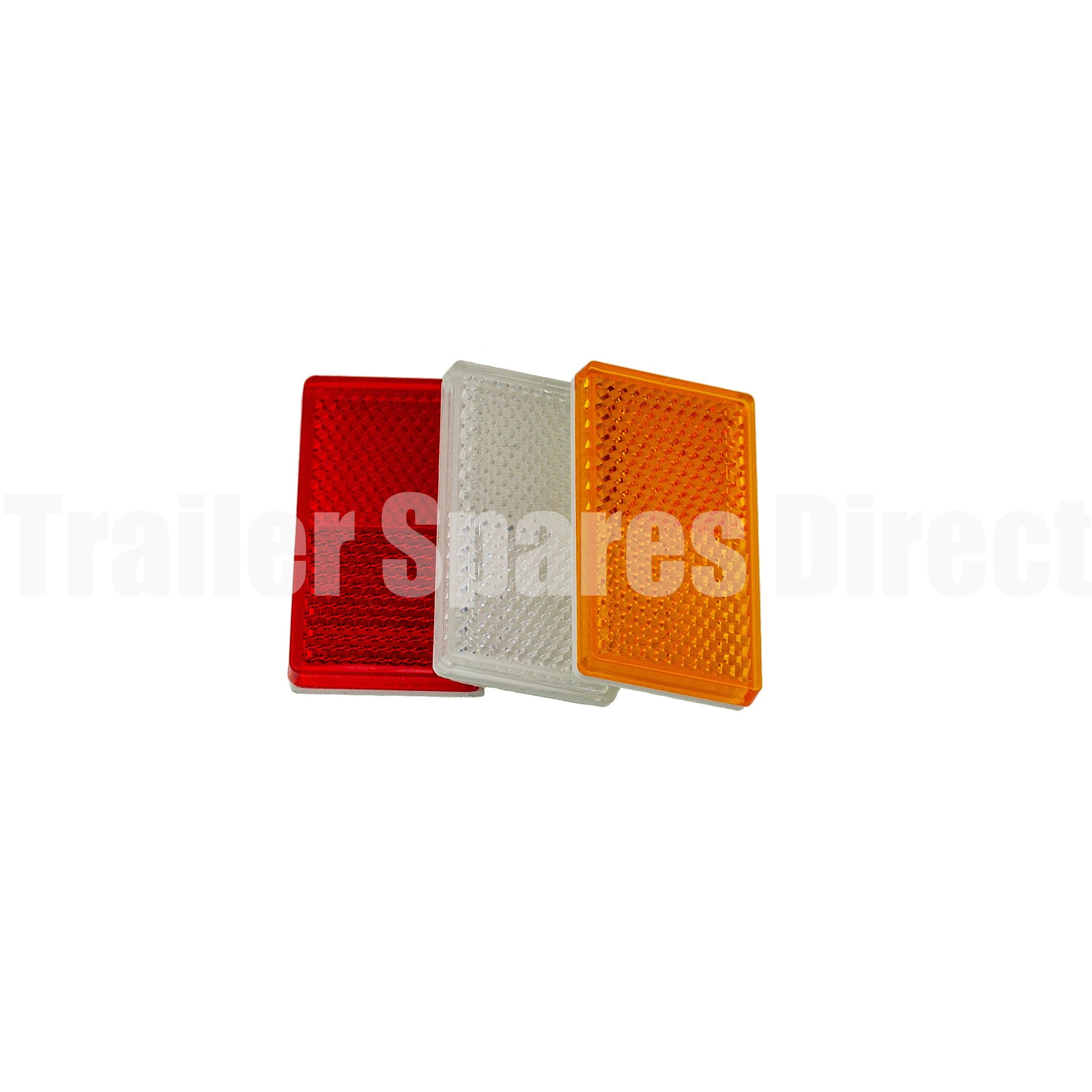 Trailer Reflectors 30mm x 60mm rectangle adhesive