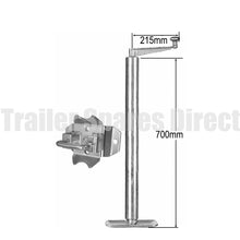 Heavy-duty top winding adjustable stand with extra height and swivel bracket - capacity 1250kg - Trailer Spares Direct