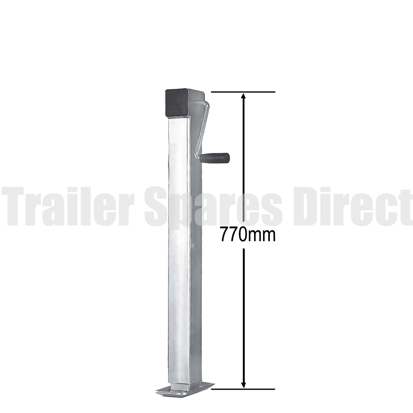 Heavy-duty side winding adjustable stand with loose handle -70mm square - capacity 2000kg - Trailer Spares Direct