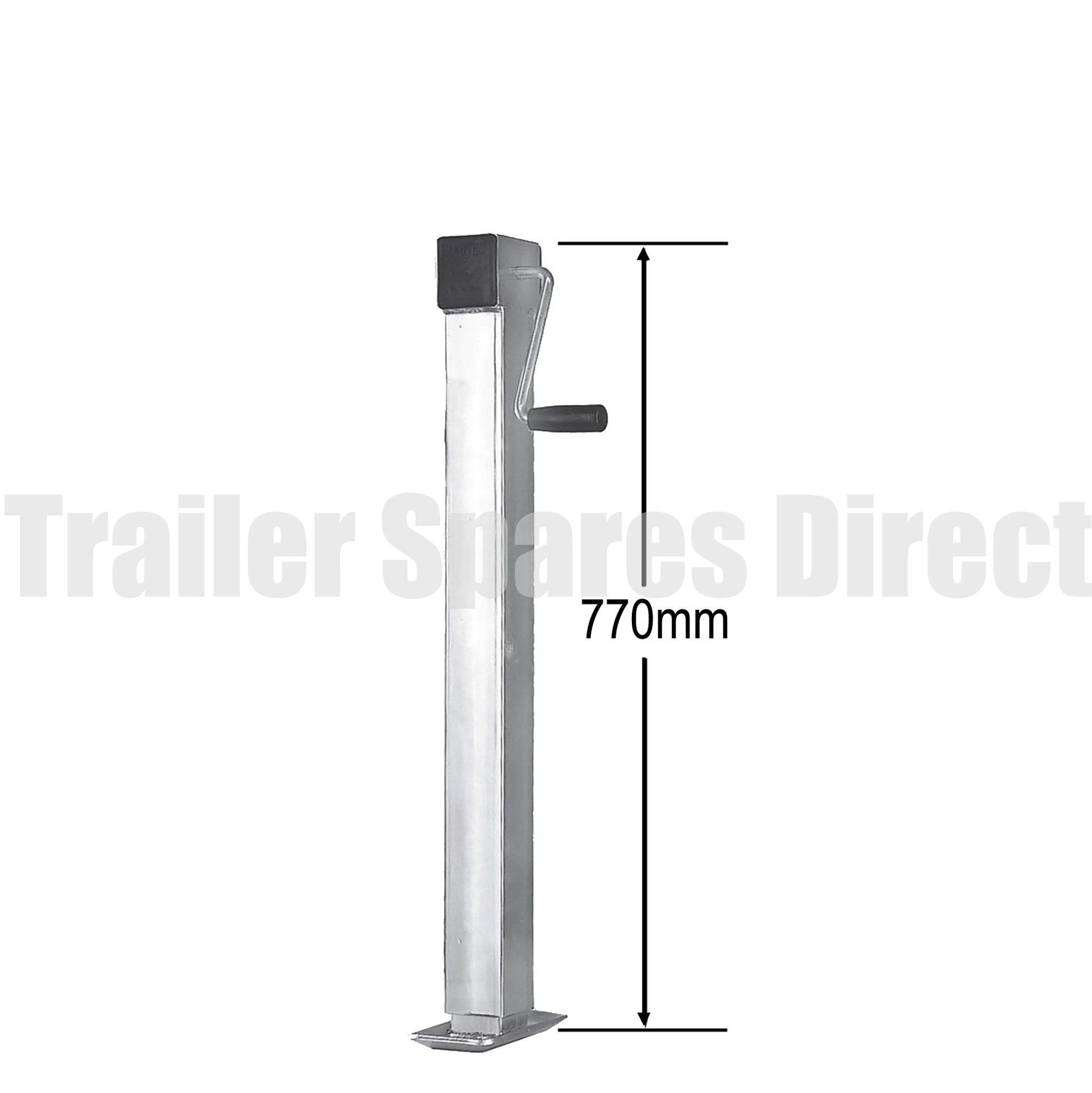 Heavy-duty side winding adjustable stand with loose handle -70mm square - capacity 2000kg - Trailer Spares Direct