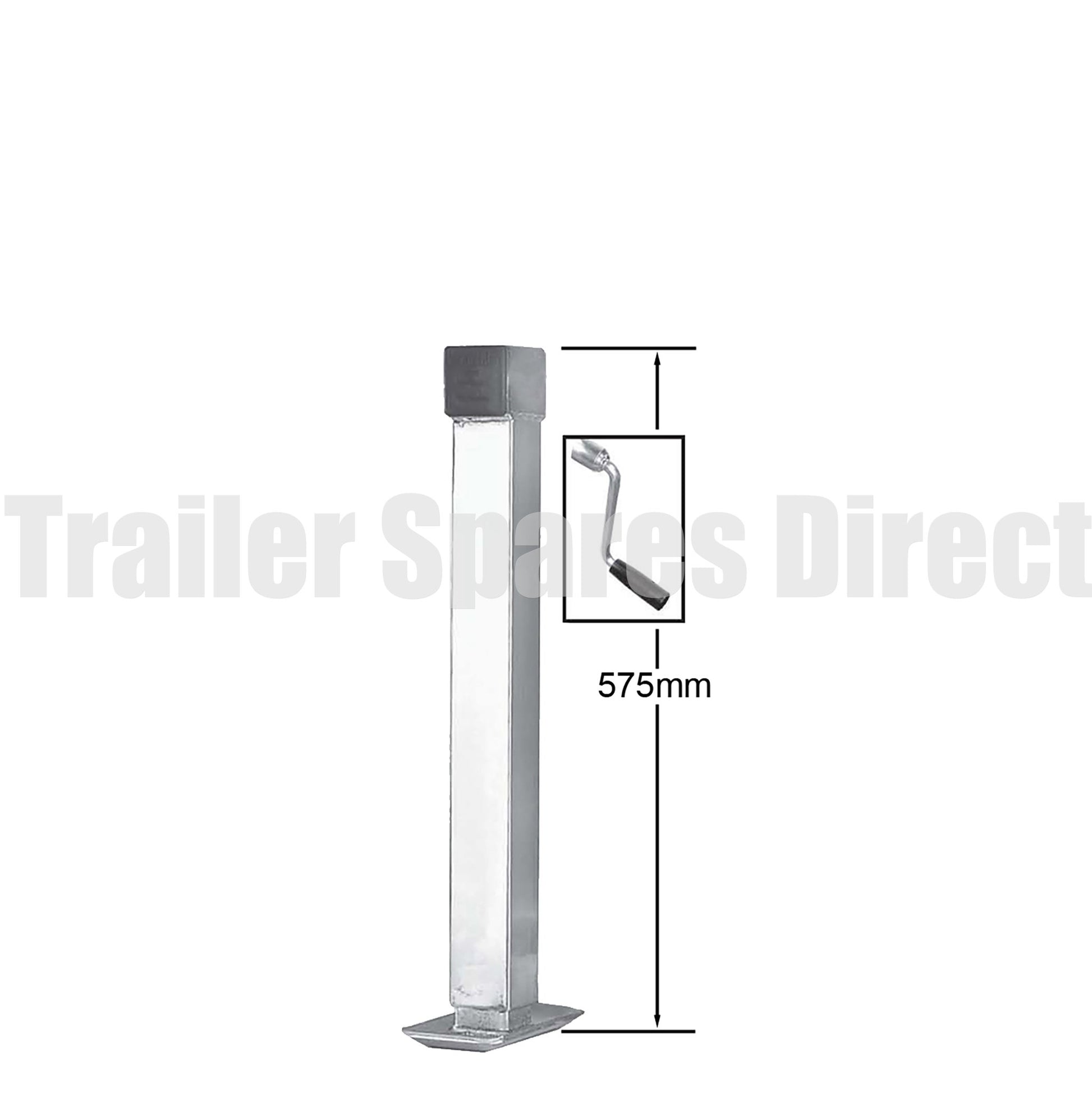 Side winding adjustable stand with loose handle - capacity 1000kg - Trailer Spares Direct