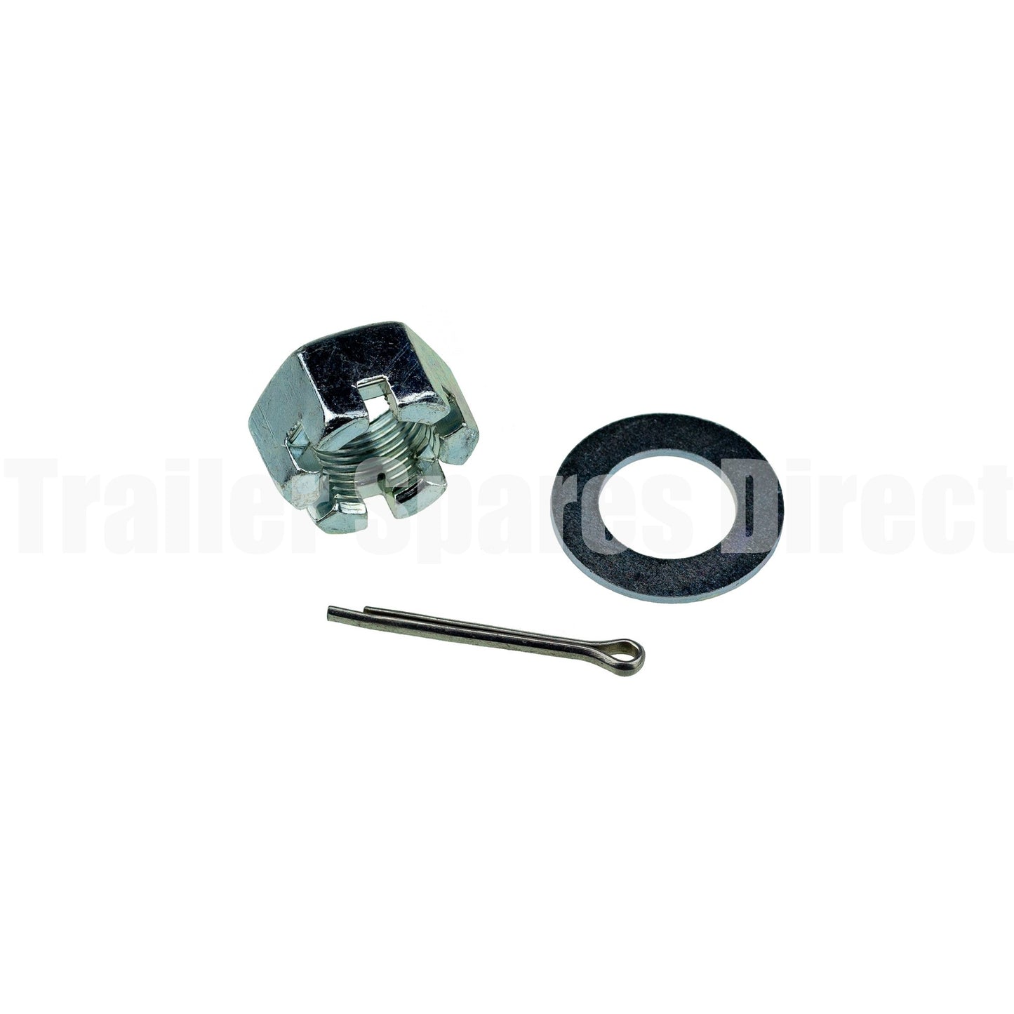 Axle nut, washer and split pin kit to suit 7/8 inch - Trailer Spares Direct
