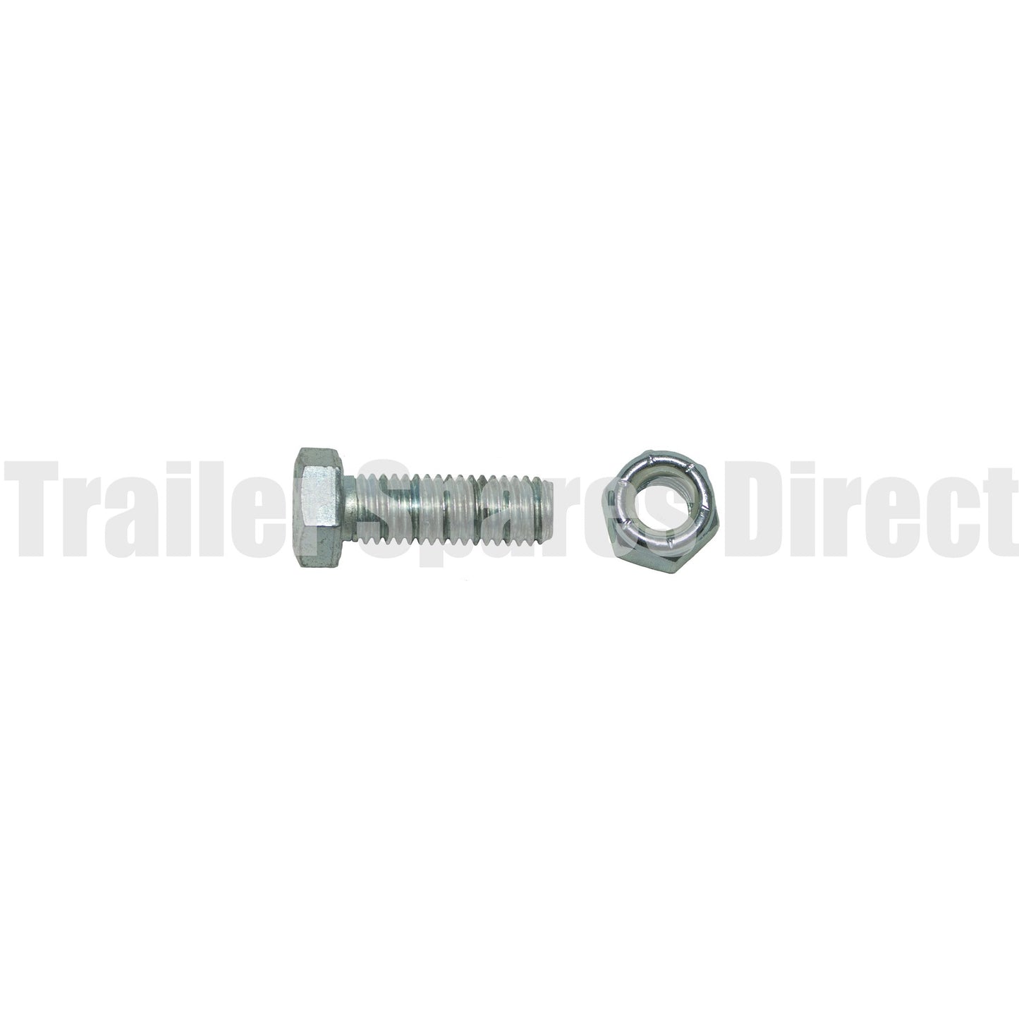 Trailer coupling bolt and nut 1.5 inch x 0.5 inch high tensile - Trailer Spares Direct