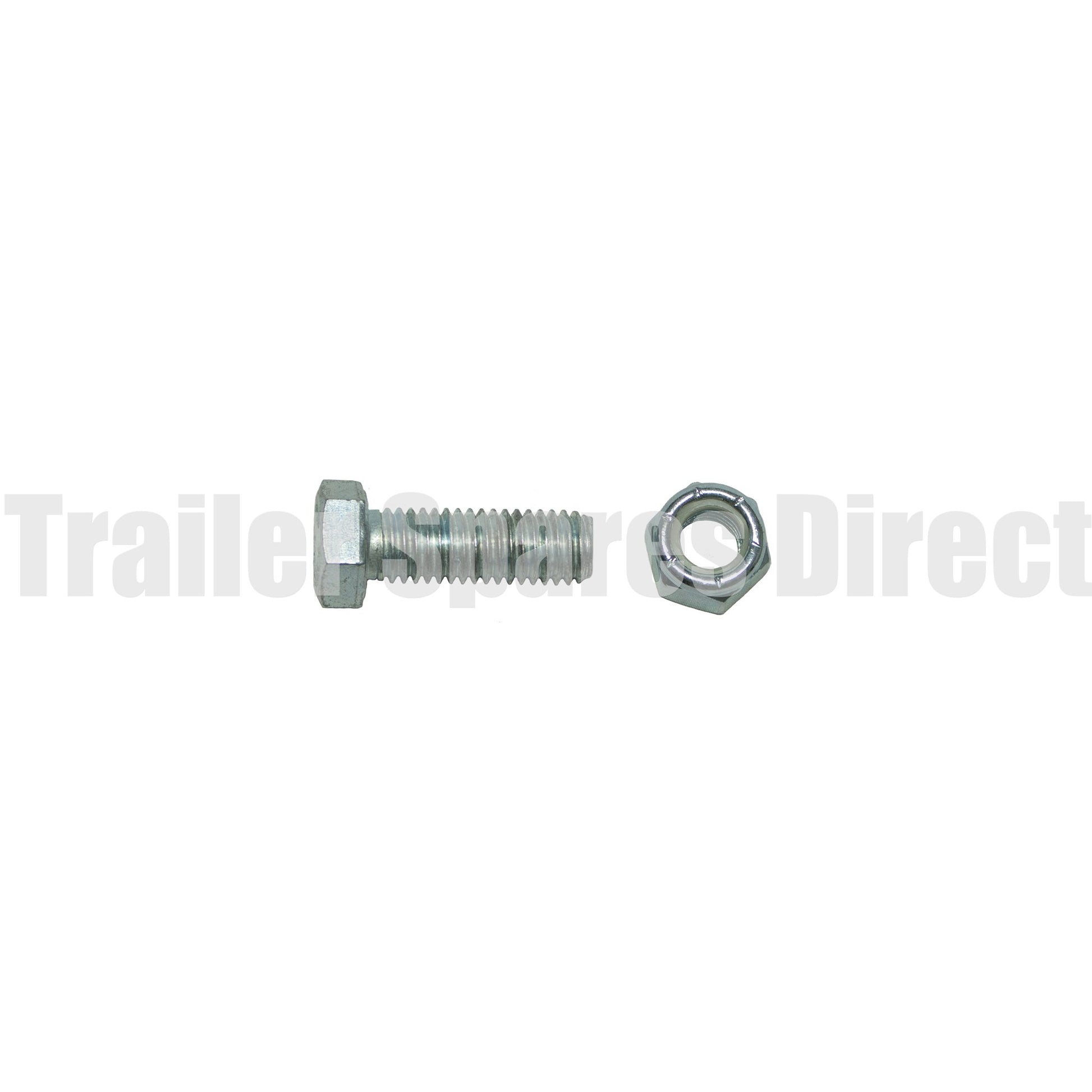 Trailer coupling bolt and nut 1.5 inch x 0.5 inch high tensile - Trailer Spares Direct