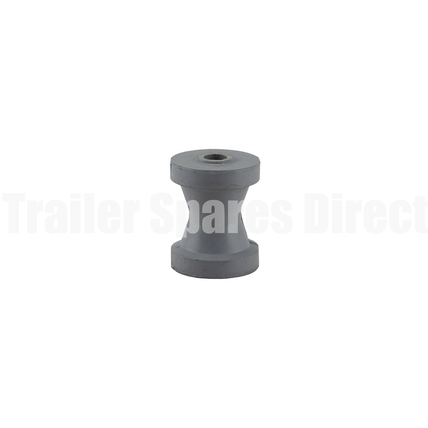 Bow roller 3 inch grey non-marking rubber 16mm bore - Trailer Spares Direct