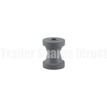 Bow roller 3 inch grey non-marking rubber 16mm bore - Trailer Spares Direct