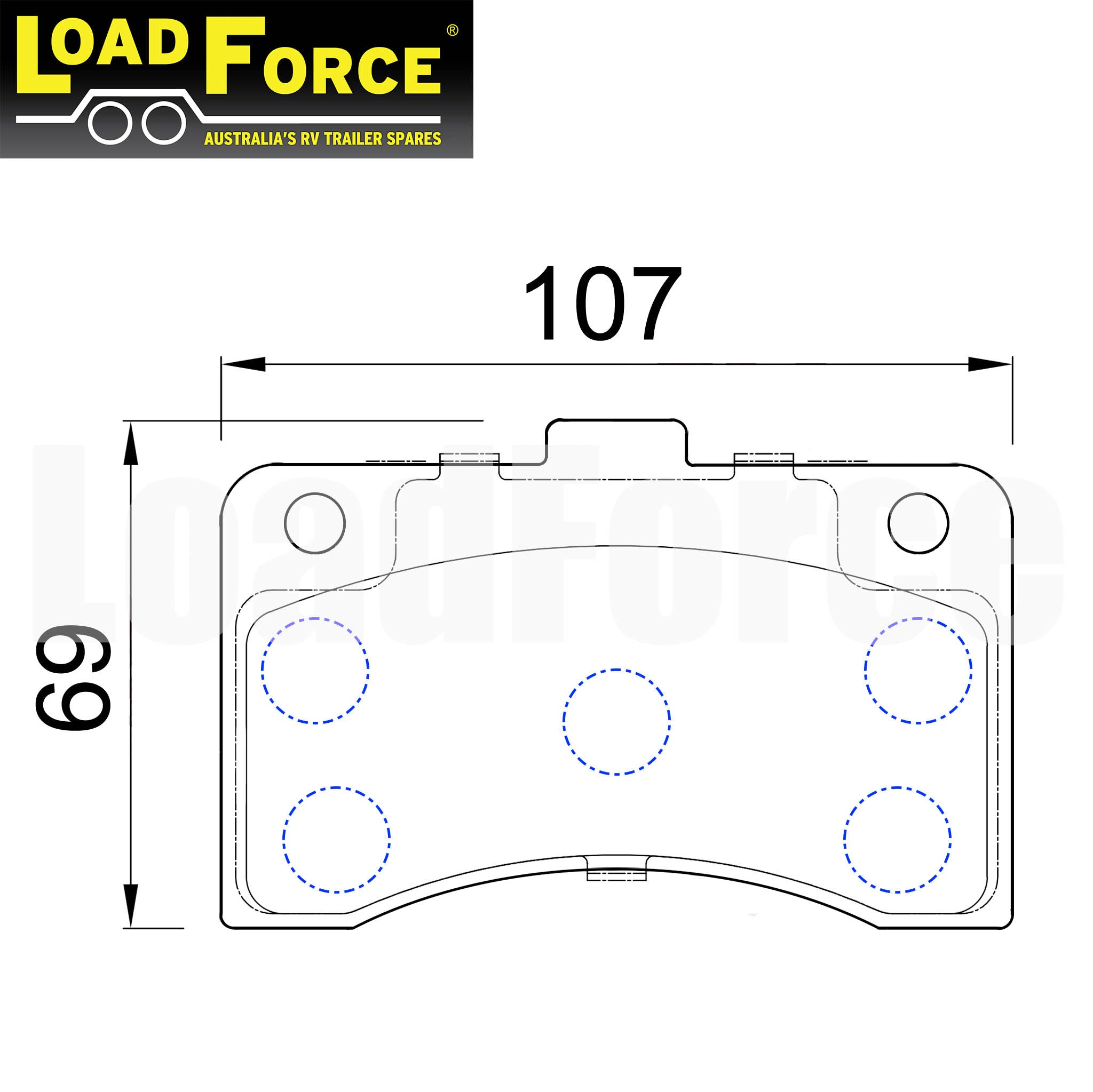 Brake caliper disc pads dimensions DPA150