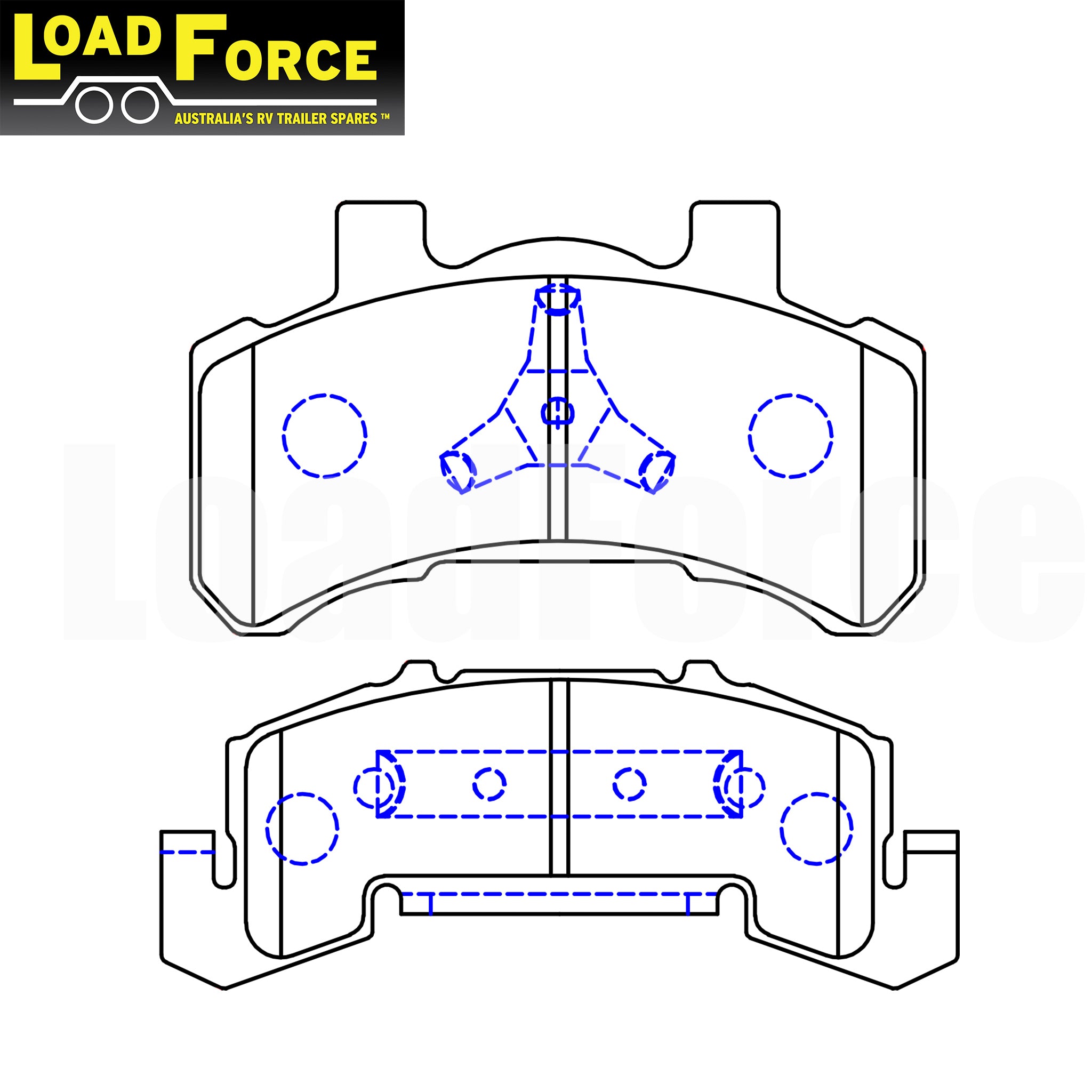 LoadForce disc brake pad set for Tie Down Engineering 46304 caliper