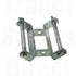 Boat trailer double roller bracket and spindles 8 inch