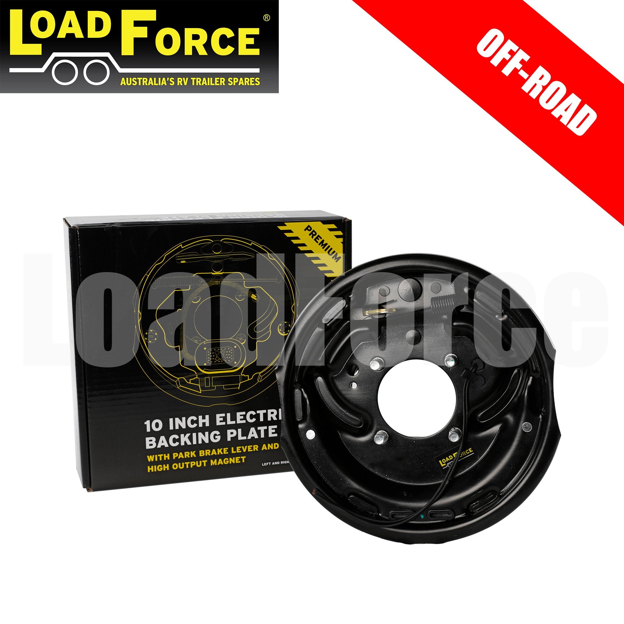 LoadForce 10 inch Off Road Electric Backing Plate Assembly Right Hand
