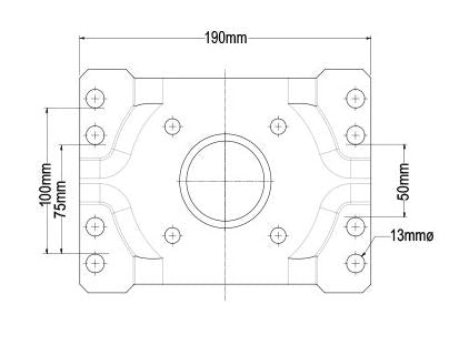 Dimensions for swivel clamps