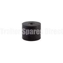 Front end cap 2.5 inch black rubber - Trailer Spares Direct
