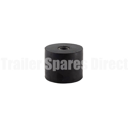 Front end cap 2.5 inch black rubber - Trailer Spares Direct