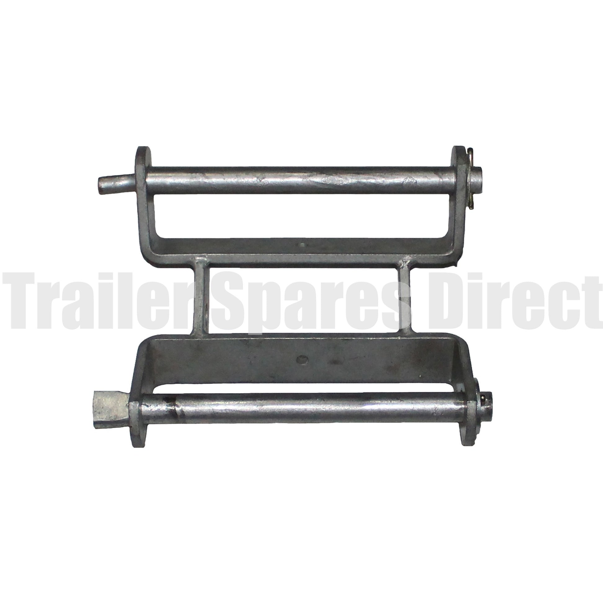 8 inch tandem roller bracket assembly with pins galvanised heavy-duty - Trailer Spares Direct