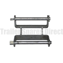 8 inch tandem roller bracket assembly with pins galvanised heavy-duty - Trailer Spares Direct