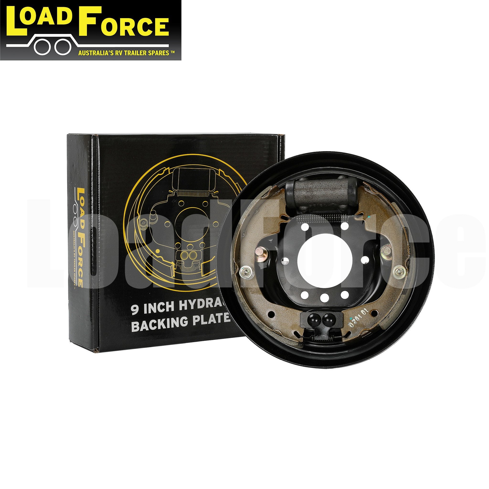 LoadForce 9 inch trailer hydraulic backing plate assembly left hand