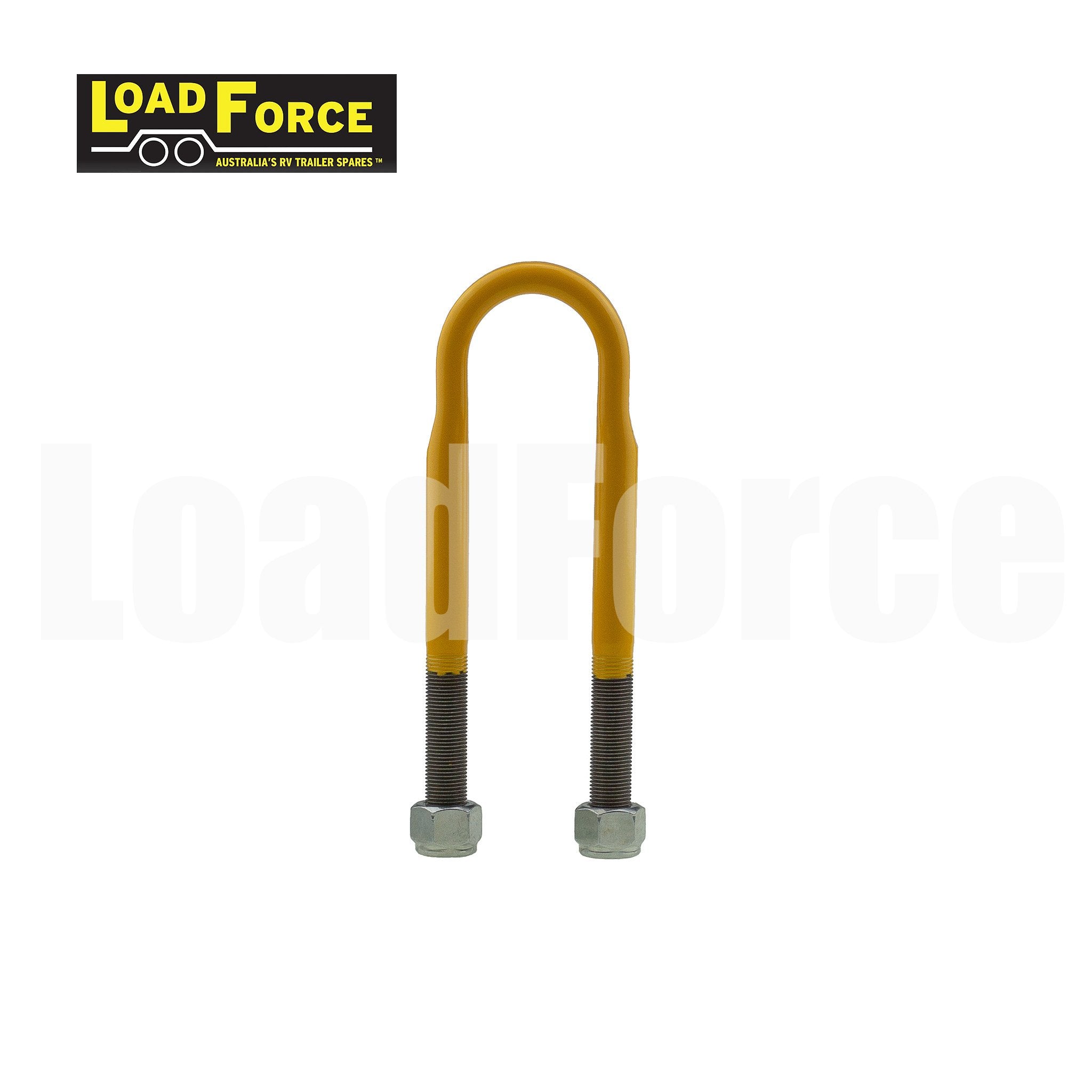 Heavy duty LoadForce trailer u-bolt yellow 45mm round