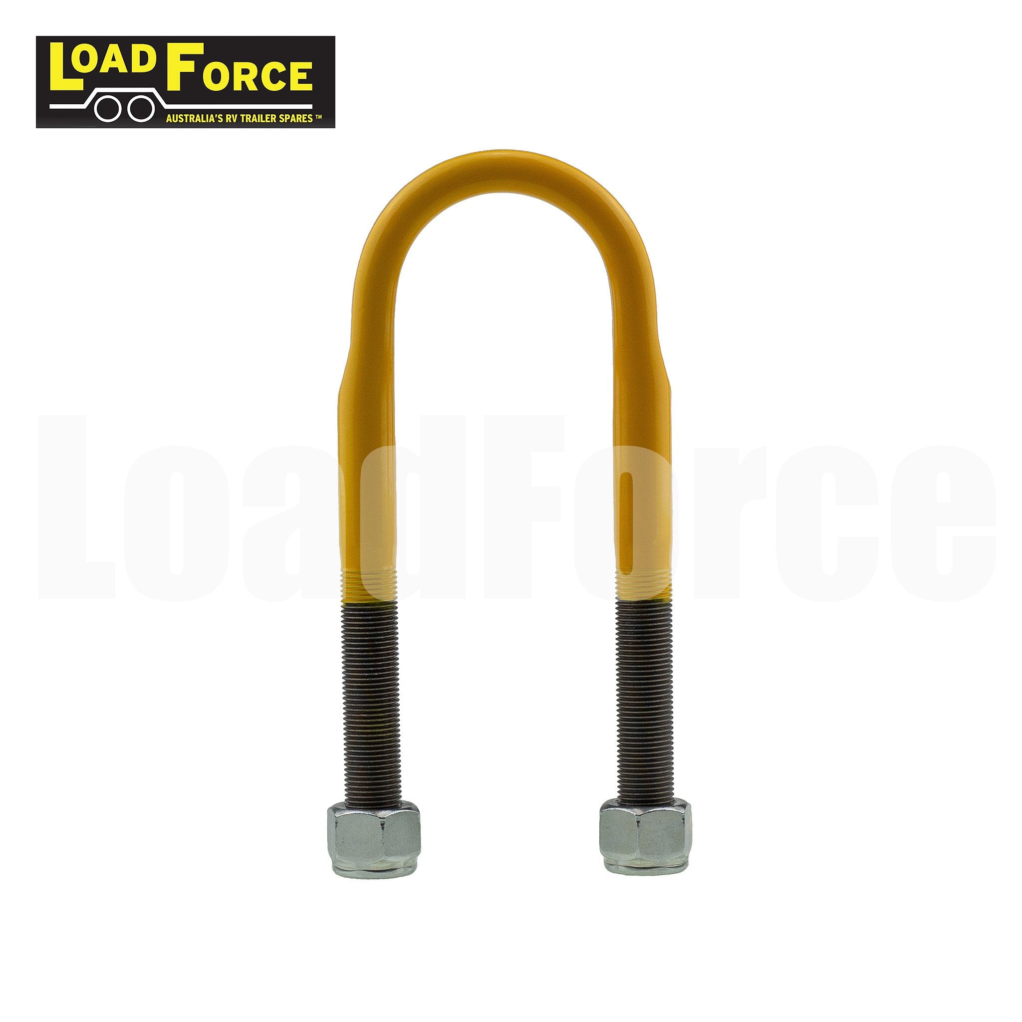 LoadForce caravan suspension u-bolt yellow heavy duty 56mm round