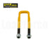 Heavy-duty rated 5/8in U-bolt 45mm square x 205mm long - Yellow