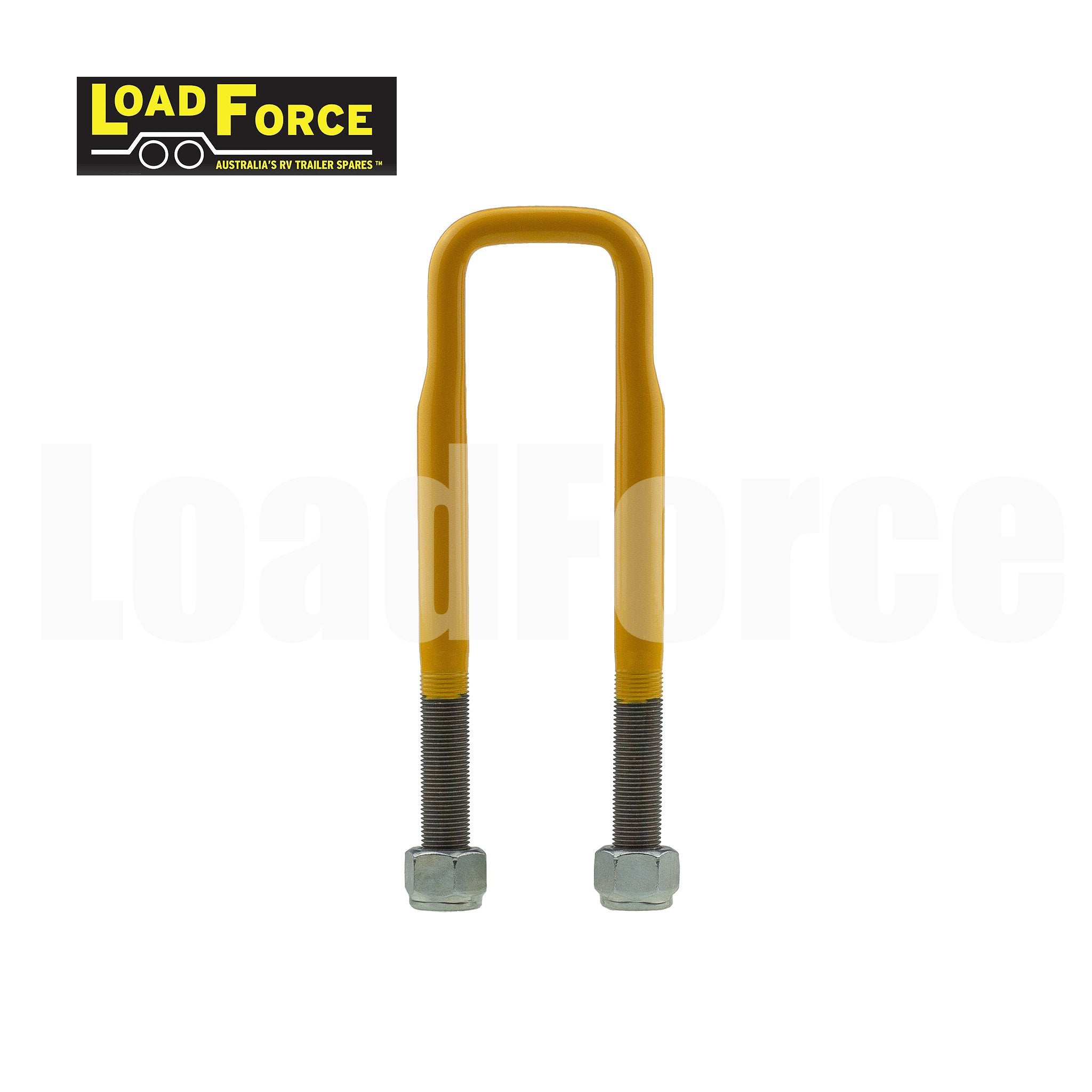 LoadForce Yellow heavy duty trailer u-bolt 45mm square