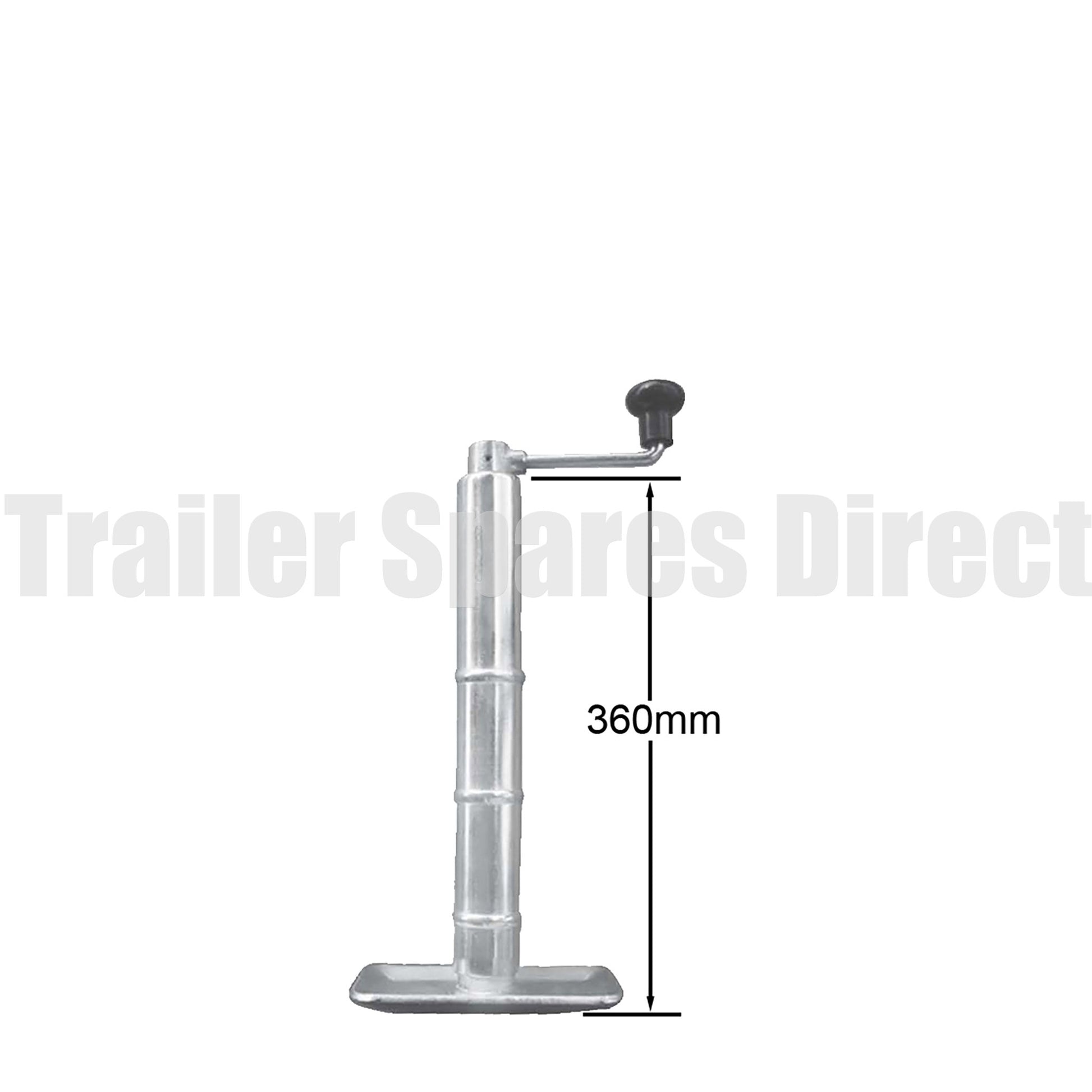 Top winding adjustable stand with clamp - capacity 650kg - Trailer Spares Direct