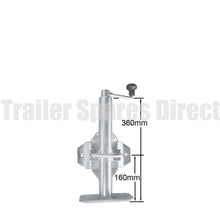 Top winding adjustable stand with swivel/swing up - capacity 650kg - Trailer Spares Direct