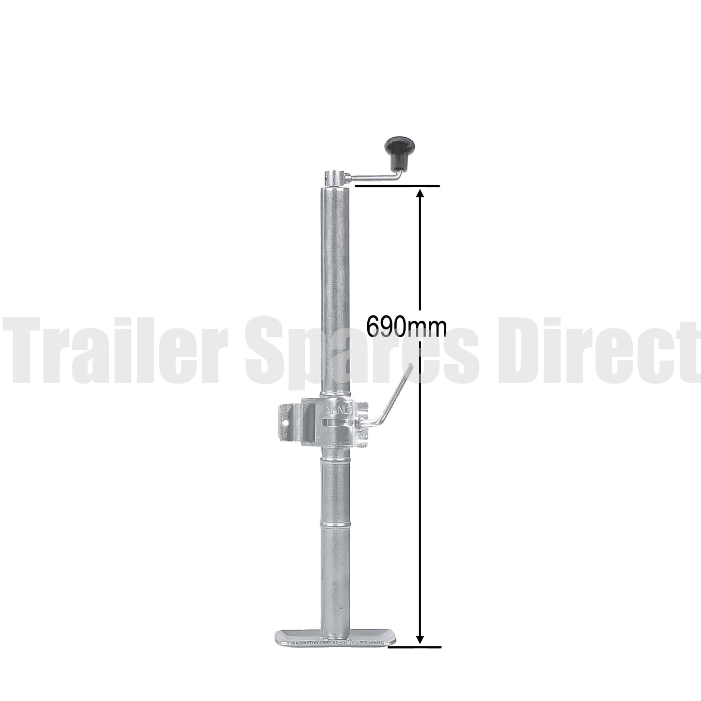 Top winding adjustable stand extended length with clamp - capacity 650kg - Trailer Spares Direct