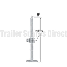 Top winding adjustable stand extended length with clamp - capacity 650kg - Trailer Spares Direct