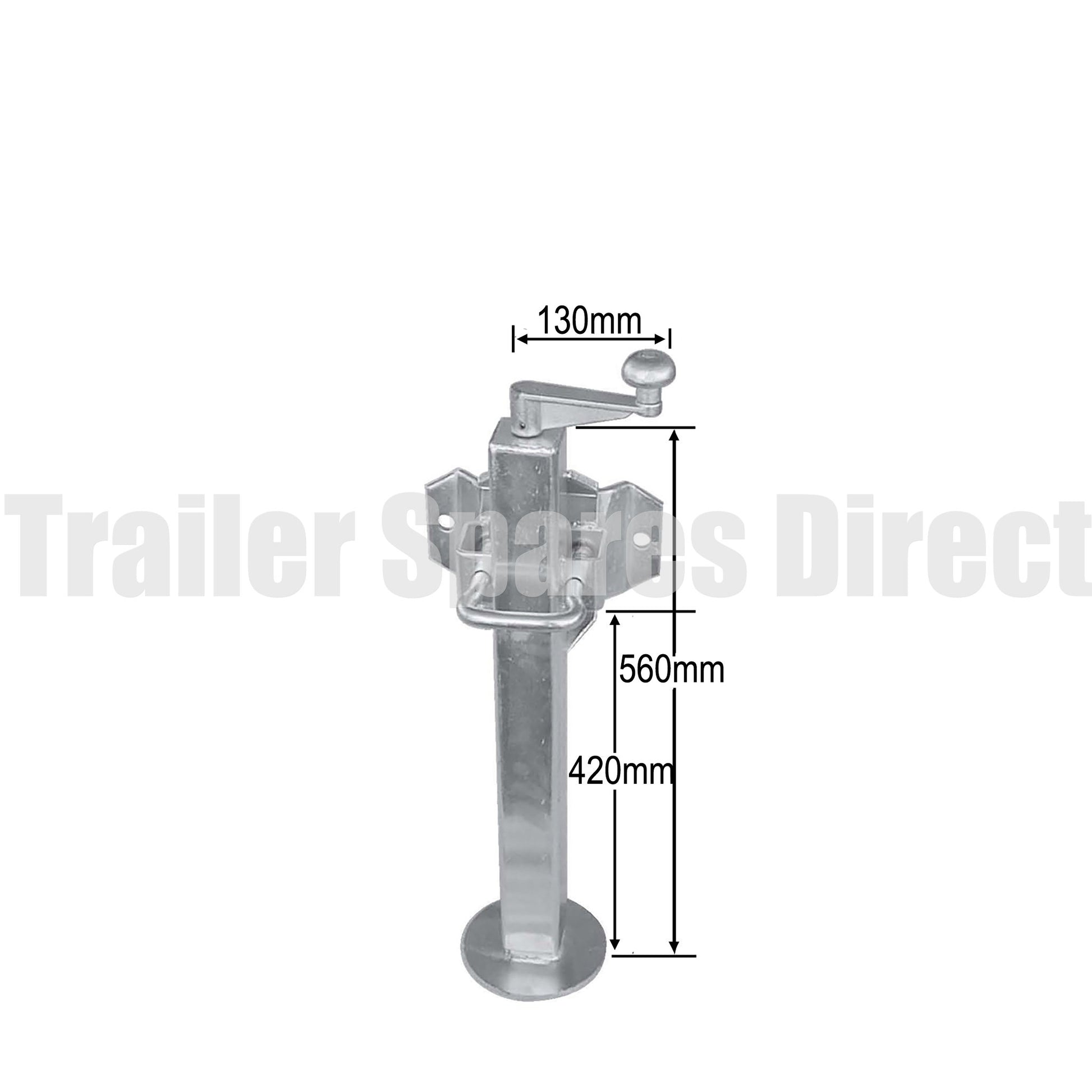 Heavy-duty top winding adjustable stand swivel/swing-up - capacity 1250kg - Trailer Spares Direct