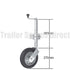 10 inch jockey wheel solid cushion tyre with clamp