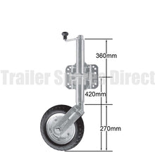 10 inch jockey wheel swing-up u-bolt bracket 850kg - Trailer Spares Direct