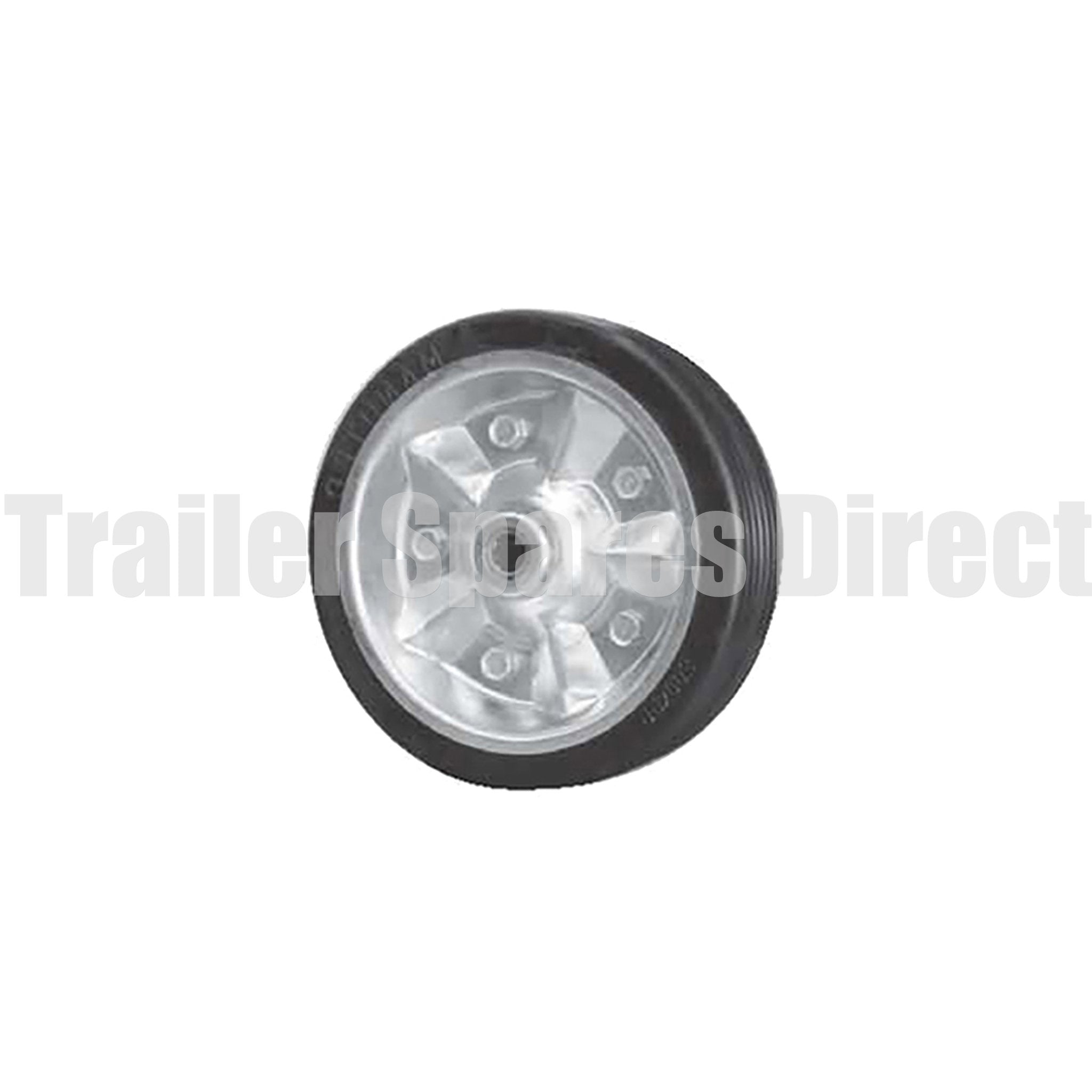 8inch rubber jockey spare wheel 16mm centre