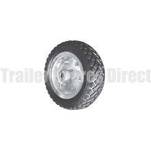 Replacement 10 inch solid rubber wheel - 19mm bushes - Trailer Spares Direct