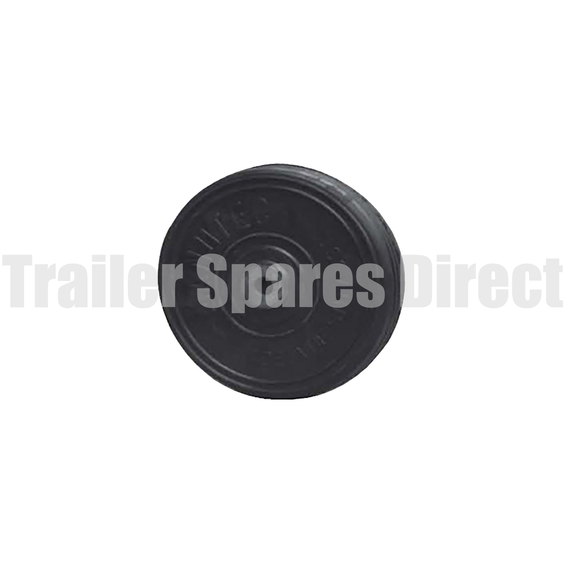 8 inch (200mm) solid rubber wheel - 16mm steel bore - Trailer Spares Direct