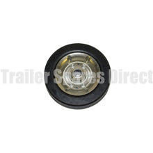 8 inch (200mm) solid rubber wheel with steel rim - 22mm shaft - Trailer Spares Direct