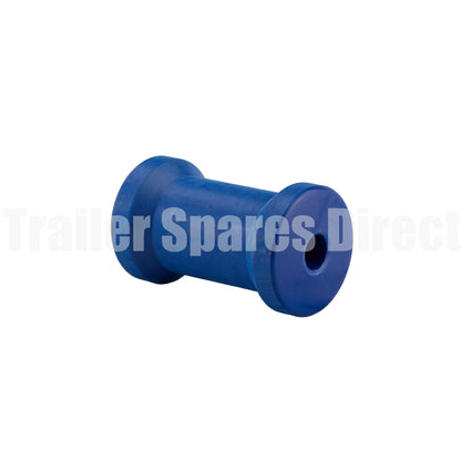 Keel roller 4.5 inch blue nylon - 17mm centre - Trailer Spares Direct