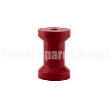 Keel roller 4.5 inch red poly - 17mm centre - Trailer Spares Direct