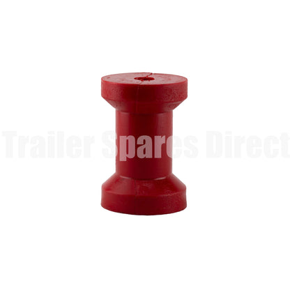 Keel roller 4.5 inch red poly - 17mm centre - Trailer Spares Direct