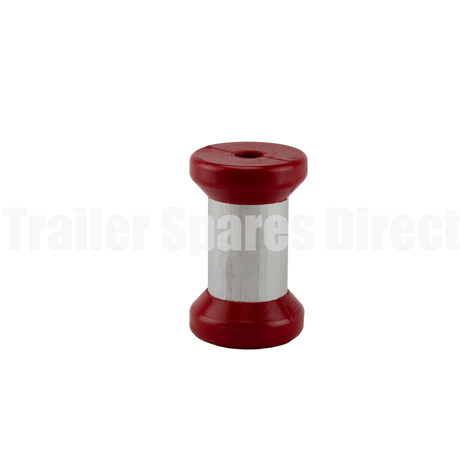 Keel roller 4.5 inch in red poly with alloy centre - Trailer Spares Direct