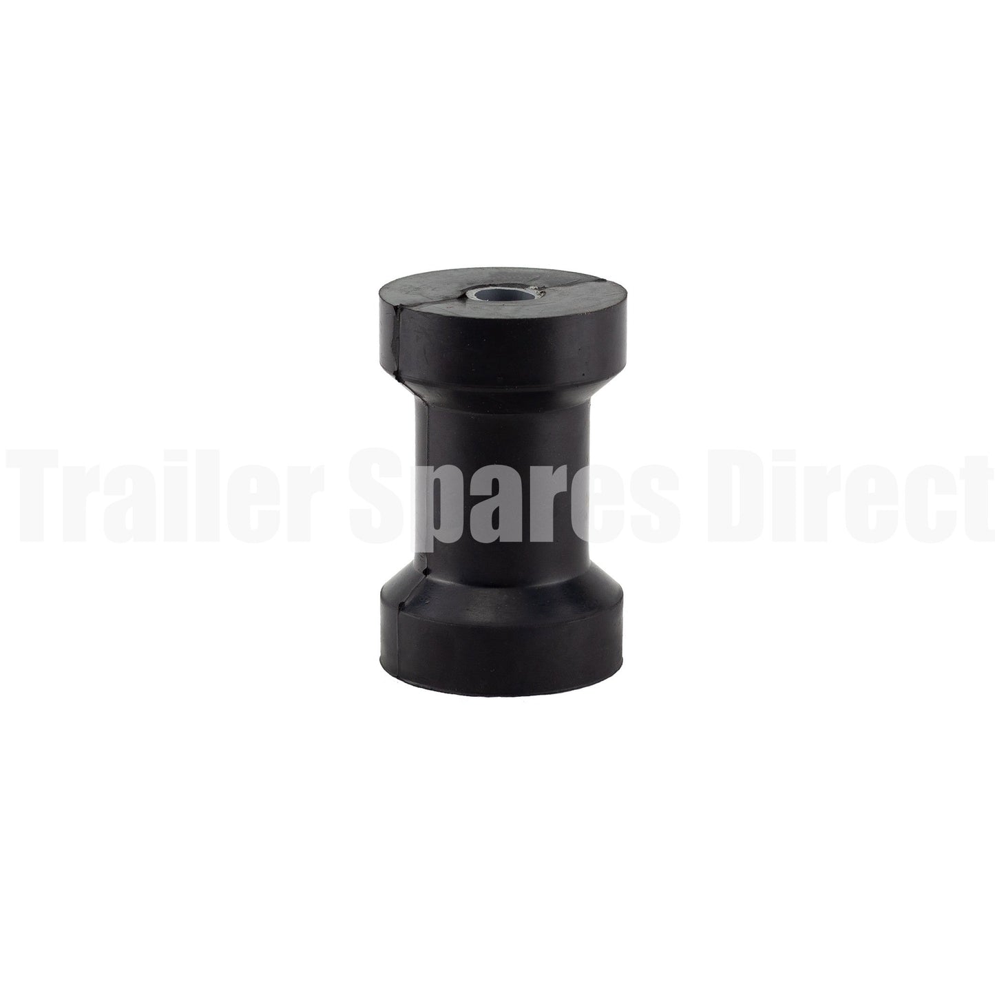 Keel roller 4.5 inch black rubber - 17mm centre - Trailer Spares Direct