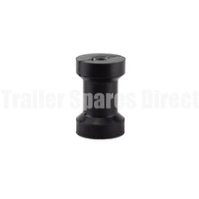 Keel roller 4.5 inch black rubber - 17mm centre - Trailer Spares Direct
