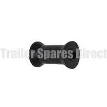 Keel roller 4 inch black rubber - 17mm centre - Trailer Spares Direct